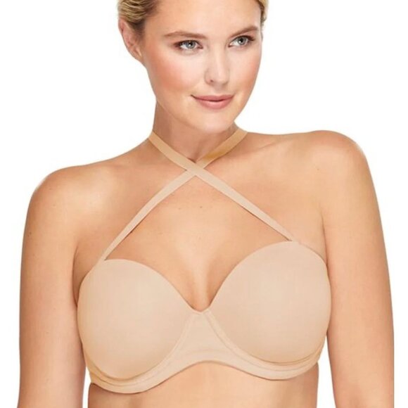 Wacoal Red Carpet Convertible Strapless Full Figure Underwire Bra 32DDD BLACK - Picture 5 of 11